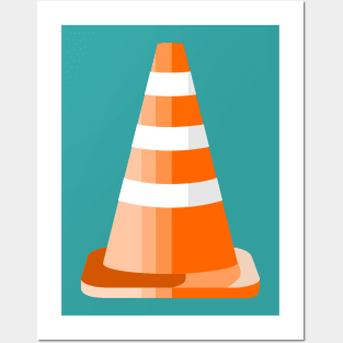 Orange Road Cone Posters and Art